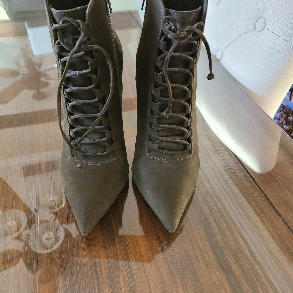 Aldo Olive Laceup Boots - Picture 2 of 5